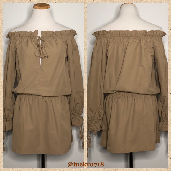 Tularosa x Revolve EUC Taupe Falon Dress Sz S - Picture 5 of 8